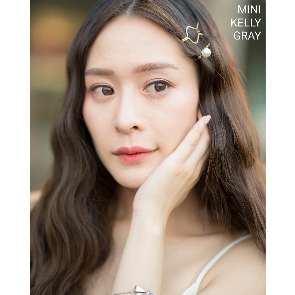 Mini Kelly Gray/สีเทา [สายตาสั้น -0.00 ถึง -10.00] Size Mini (S) ขนาดเล็ก / คอนแทคเลนส์ / ยี่ห้อ Kit