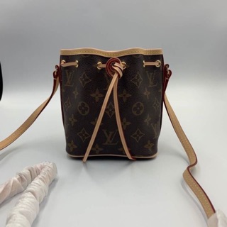 Louis Vuitton Nano Noé Monogram Canvas  หลุยส์ ทรงจีบ นาโน เกรด Original