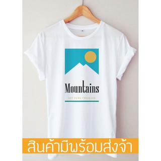 เสื้อยืดสีขาวกราฟฟิก เสื้อยืด funny T-shirtS-4XL