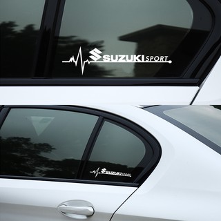 สติกเกอร์หน้าต่างรถ 2 ชิ้นตกแต่งโลโก้ซูซูกิ Suzuki