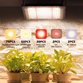 220V Full Spectrum LED Grow Light 50/100W/300W ไฟปลุกต้นไม้ ไฟช่วยต้นไม้ตัวเร็ว แสงขาว มีสวิตช์ปิดเปิด สายไฟยาว1.5M