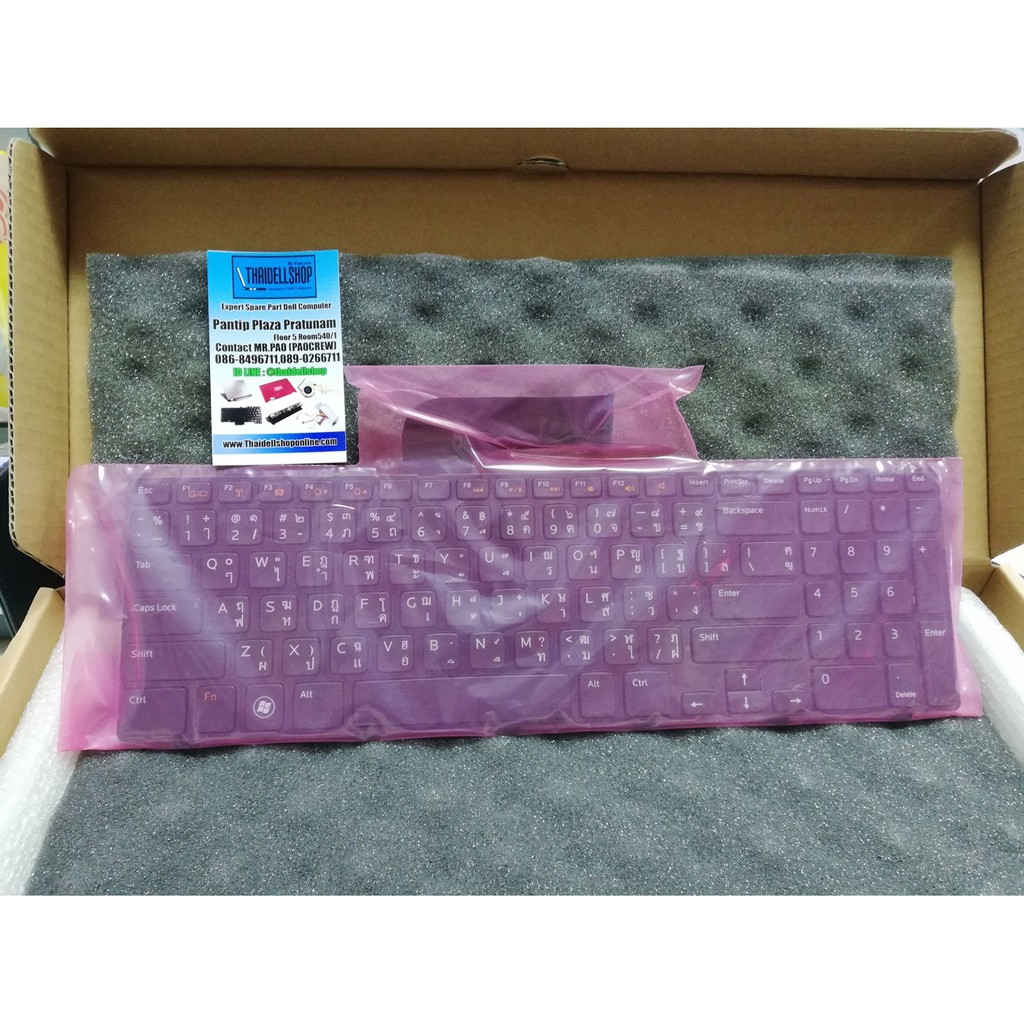 Keyboard Thai/Eng Dell Inspiron N5110 (Part: KHD8F) ของแท้จากศูนย์ Dell