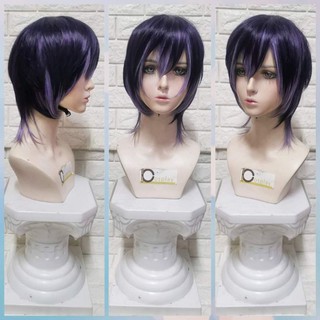 วิกผม​ ซอยสั้น​ สีม่วงแซมม่วงอ่อน​ short wig violet(พร้อ​มส่ง)​