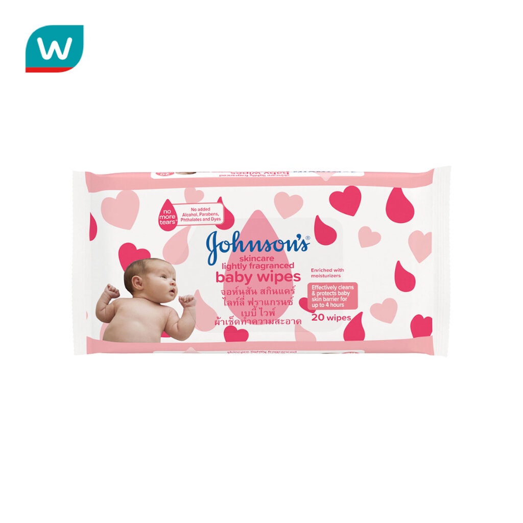 Johnson จอห์นสัน เบบี้ ไวพ์ สกินแคร์ ไลท์ลี่ ฟราแกรนซ์ 20 แผ่น