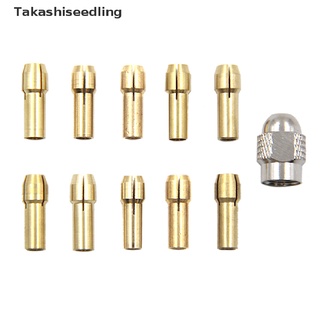 (Takashiseedling) 11PCS/set Mini Drill Brass Collet Chuck Bits for Dremel Rotary Tool 0.5-3.2mm Hot Sale