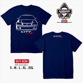 เสื้อยืด พิมพ์ลายรถยนต์ Honda City Type Z Karimake