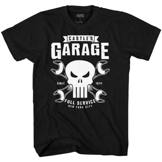 ขายดี เสื้อยืดลําลอง แขนสั้น พิมพ์ลาย Marel Castles Garage ขนาดใหญ่ HB EDnnoc53BBbhlc31