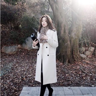 Ivy cream coat เสื้อโคทวูล