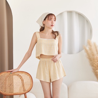 wuffle studio : Megan Set - Yellow Mellow Gingham