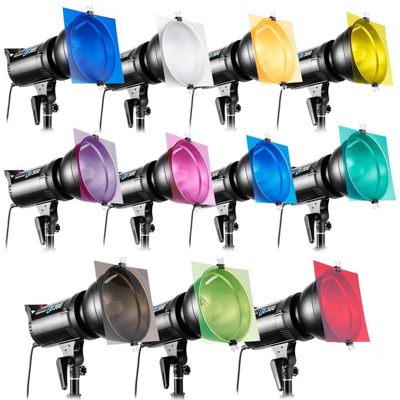 New 8 Colors11 color Universal Flash Diffuser Gel Filters LED ...