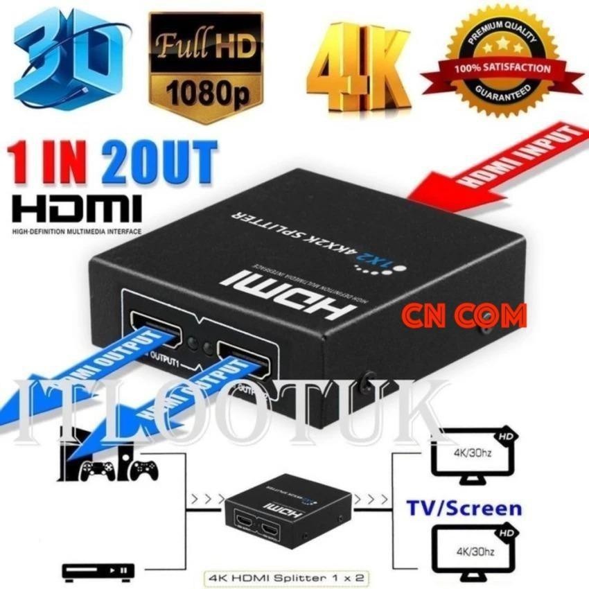 ลดราคา HDMI Splitter 1 in 2 Out Full HD 1080p Video 1X2 HDMI Splitter Amplifier Dual Display For PS3 HDTV DVD Xbox (Black) #ค้นหาเพิ่มเติม สายเคเบิล SYNC Charger ชาร์จ อะแดปเตอร์ชาร์จข้อมูลปฏิบัติ Universal Adapter Coolระบายความร้อนซีพียู การ์ดเสียง