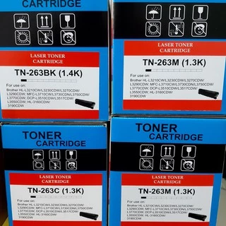 หมึก เทียบเท่า FOR Brother TN-263 BK C M Y DCP-L3510CDW (สีดำ/ สีฟ้า/ สีเหลือง/ สีแแดง) PREMIUM