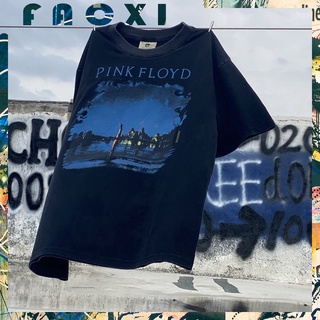 เสื้อยืดผ้าฝ้ายพิมพ์ลายแฟชั่นเสื้อยืด พิมพ์ลายกราฟฟิค Pink Floyd โอเวอร์ไซซ์ สไตล์วินเทจ แฟชั่นคู่รัก