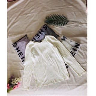 🌼Sheinเสื้อร่องแขนยาว สไตล์เกาหลี 🌼