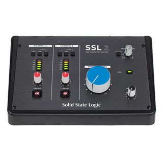 Solid State Logic : SSL2USB Audio Interface, 2-in/2-out, with 2 Mic/Line/Instrument Preamps, 4K Legacy Mode, USB Bus P