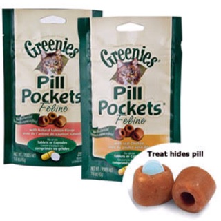 ขนมสำหรับป้อนยาแมว Greenies Pill Pockets 45 ชิ้น