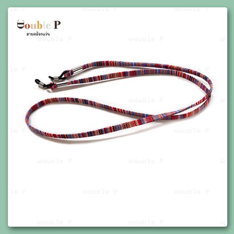 Double P สายคล้องแว่น วัสดุเป็นผ้า สีสันสดใส หลากหลายลวดลาย สายคล้องแว่นตาแฟชั่น รูปที่ 6