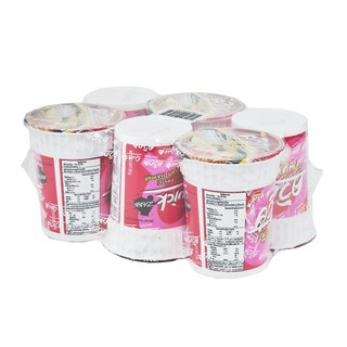 🔥สินค้าขายดี!! ไวไวควิก บะหมี่กึ่งสำเร็จรูป รสต้มยำพริกเผา 60 กรัม x 6 ถ้วย Waiwai Quick Cup Instant Noodle Chili Paste