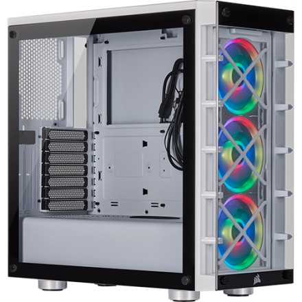 Corsair iCUE 465X RGB Mid-Tower Smart Case fits ATX with Tempered glass White