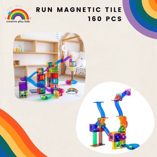 Magnetic tile ball run ของเล่นเสริมจินตนาการ ของเล่นเสริมพัฒนาการ ด้านความคิดสร้างสรรค์