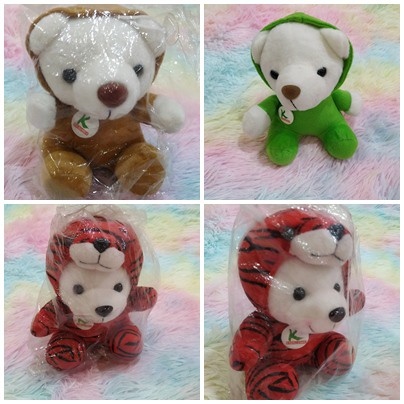 💟 ของพรีเมี่ยม KBank 💟 ตุ๊กตา ตุ๊กตาหมี ธนาคารกสิกรไทย หมีกสิกรไทย หมีใส่ฮูด ติดกระจก จุ๊บติดกระจก พ