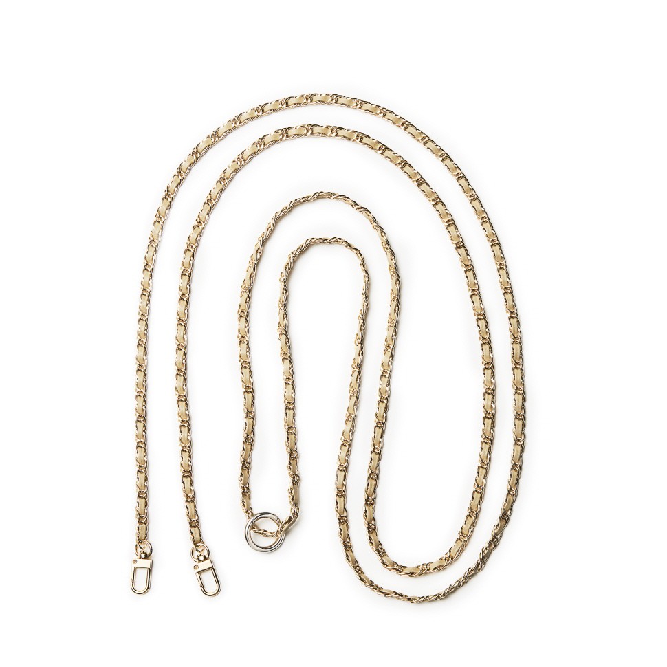 Phono Phono "GOLD BEIGE" DOUBLE CROSS CHAIN BAG CASE