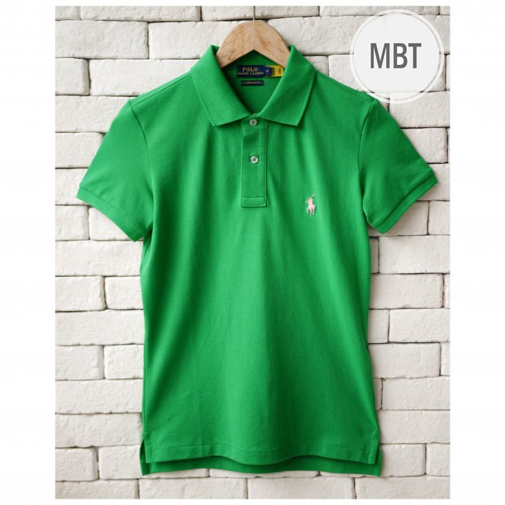 POLO RALPH LAUREN WOMAN CUSTOM SLIM FIT POLO SHIRT เสื้อโปโลผู้หญิง เสื้อคอปกแขนสั้น