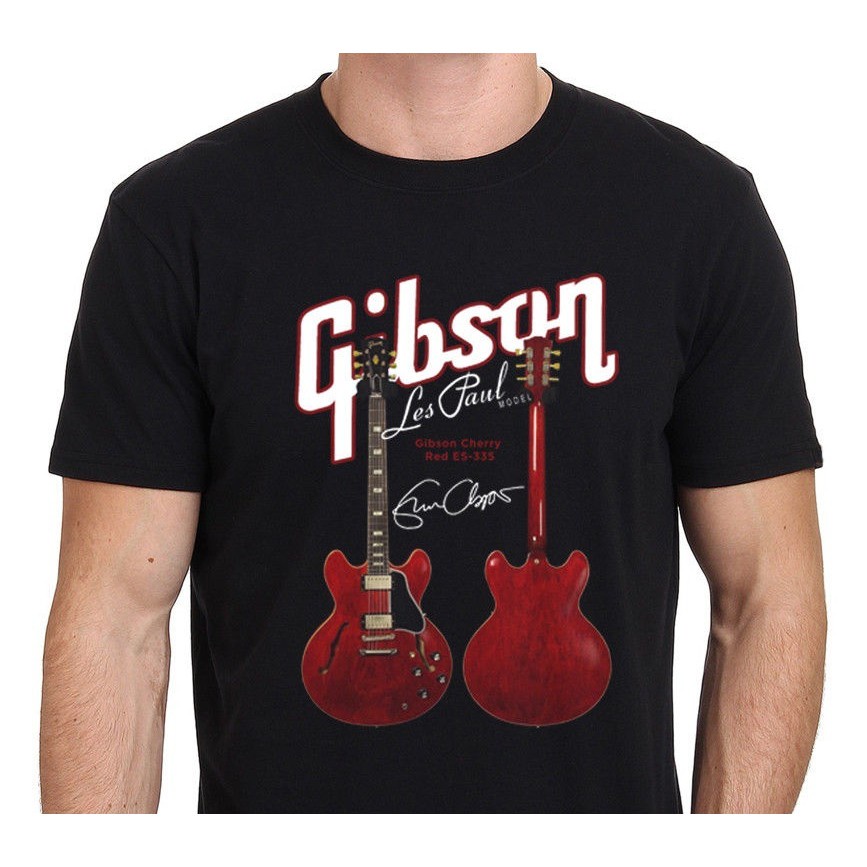 ใหม่ Eric Clapton Gibson Guitars Sport Casual เสื้อยืดผู้ชายแฟชั่น