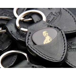 ่พวงกุญแจ Bare Knuckle / Heistercamp Leather Plectrum Keyring With Handy Plectrum Pocket!