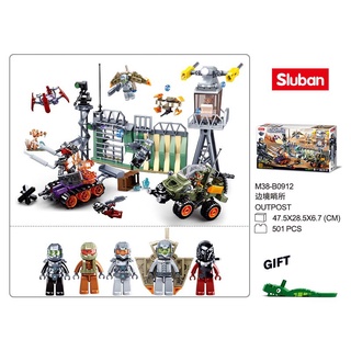 ProudNada Toys ของเล่นเด็ก ตัวต่อ อวกาศ หุ่นยนต์อวกาศ Sluban ATOMIC STORM 501 PCS M38-B0912