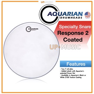 🥁หนังกลอง Response 2 Coated by Aquarian USA💯