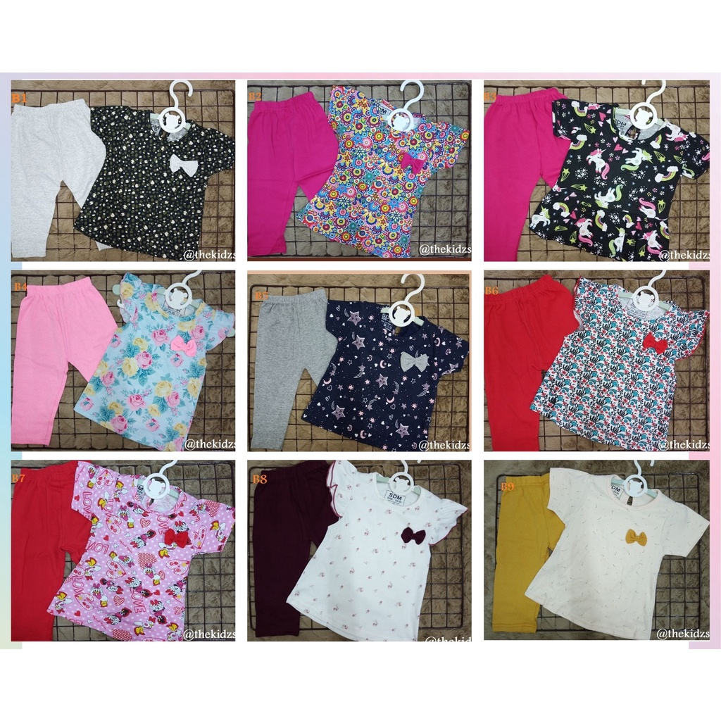 ชุดเสื้อผ้าเด็กผู้หญิง 6-36 เดือน / 6 เดือน - 3 ปี / สาวชุด ฝ้าย