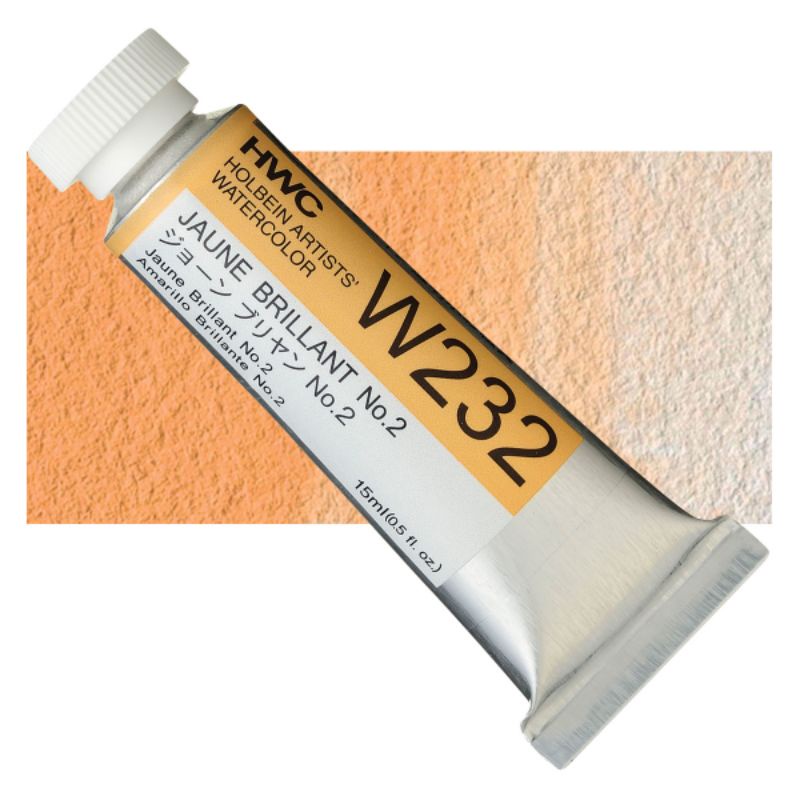 Jaune brilliant#2  5/15ml W032/W232 SerA สีน้ำโฮลเบน Japan Holbein Artist Watercolor ホルベイン透明水彩絵具