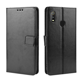 Realme 3 Pro เคส Leather Case เคสโทรศัพท์ Stand Wallet OPPO Realme 3 Pro เคสมือถือ Cover