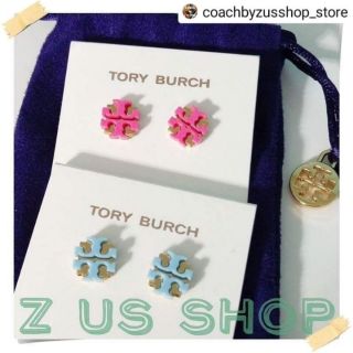 Tory Burch earrings สีชมพู.