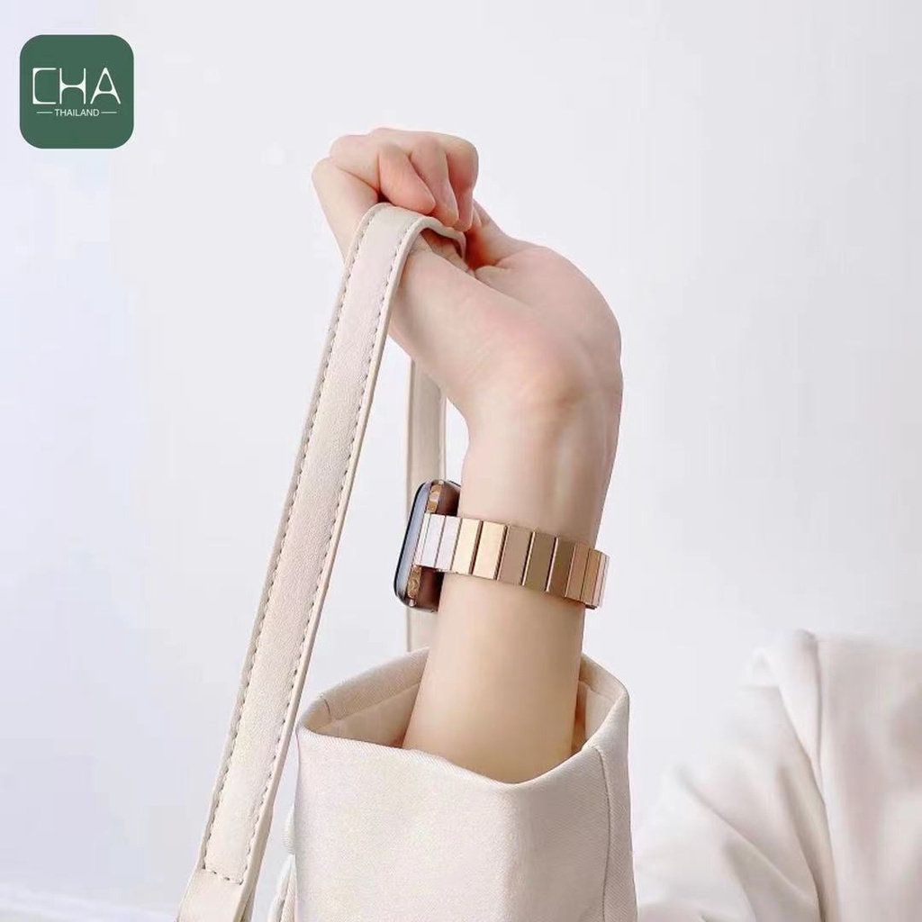 สาย นาฬิกา Watch10 9 8 7 watch 6 สาย 38 40 42 44 41mm 45mm  มิลลิเมตร สาย Watch สายเหล็ก สายแอป.เปิลวอช เงิน