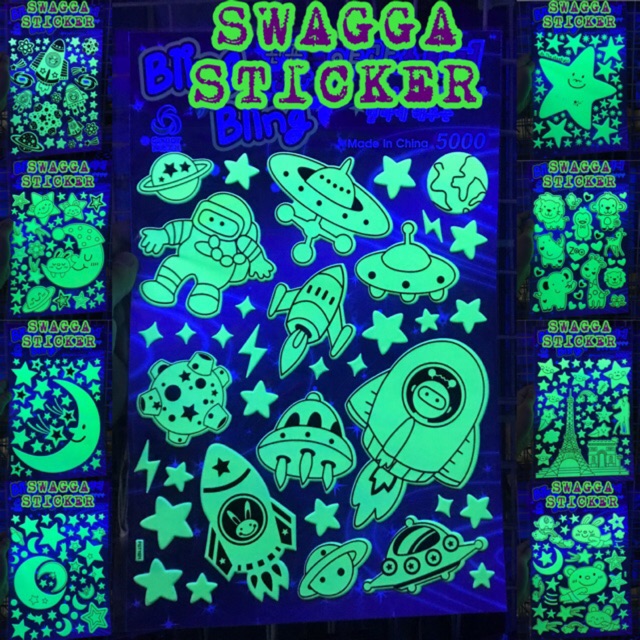 สติกเกอร์ เรืองแสง สติ๊กเกอร์เรืองแสง สติกเกอร์ติดผนัง สติกเกอร์ติดผนังเรืองแสง สติกเกอร์เรืองแสง