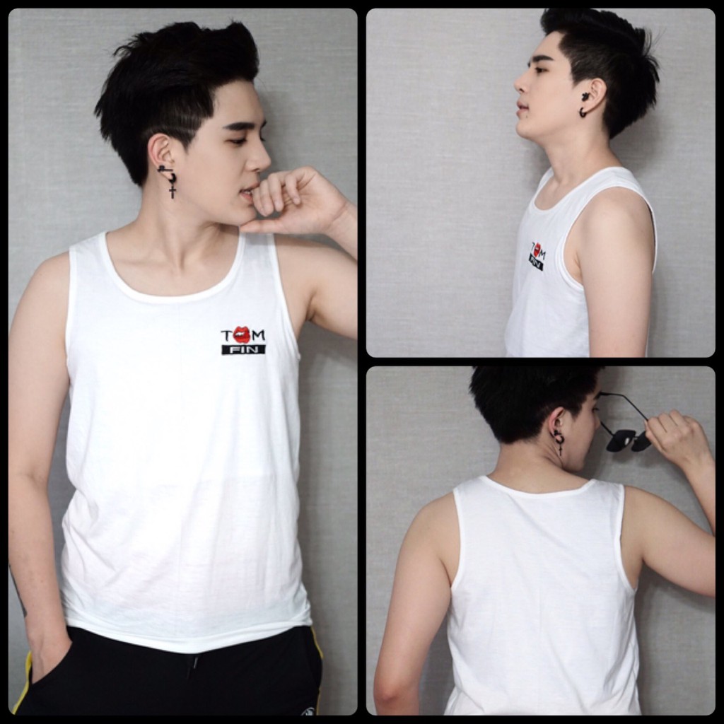 ( XS-7XL ) Tom Fin เสื้อกล้ามทอม รุ่น Original - สีขาว