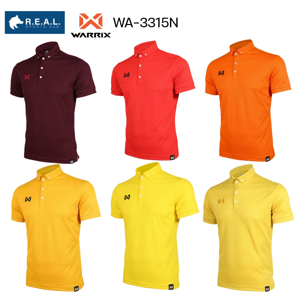 💸ลด65.-ใส่โค้ดTHIKWX1N💸เสื้อโปโล WARRIX วอริกซ์ รุ่น Classic WA-3315N ของแท้ (สีแดง/เลือดหมู/ส้ม/เหล