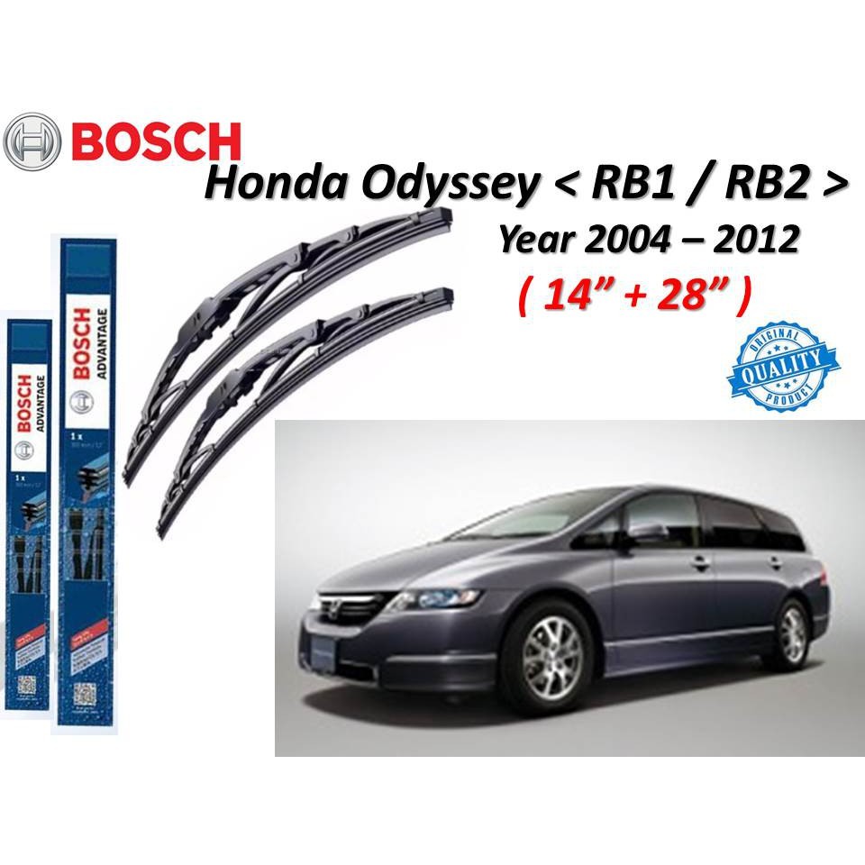 ที่ปัดน้ําฝน Bosch Advantage สําหรับ Honda Odyssey < RB1 / RB2 > ( 2004 - 2012 ) 14" + 28"