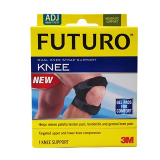 โค้ดส่วนลดมูลค่า 80 บาท สำหรับลูกค้าใหม่ [NEWPVCXJ] Futuro 3M อุปกรณ์พยุงลูกสะบ้าเข่า แถบรัดคู่ Dual knee Strap Support