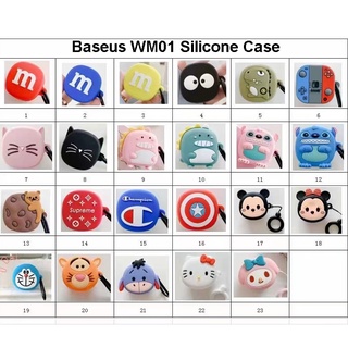 เคสหูฟังซิลิโคนลายการ์ตูนน่ารักสําหรับ Baseus Wm01 Wm01