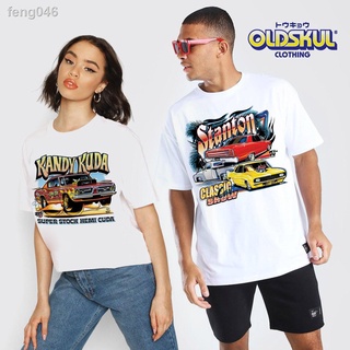 ₪Oldskul&amp;#174; Vintage Cars t shirt เสื้อเชิ้ตสีขาว unisex ขนาดใหญ่เสื้อยืดอินเทรนด์ tee กับขนาด baju เสื้อ lelaki