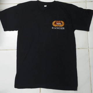 เสื้อยืดสีดำ ปัก ลาย RANGER เนื้อผ้าคอสตอน