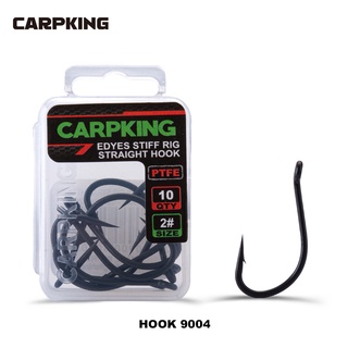 Carpking ตะขอตกปลา เหล็กสเตนเลส คาร์บอน PTFE 10 ชิ้น