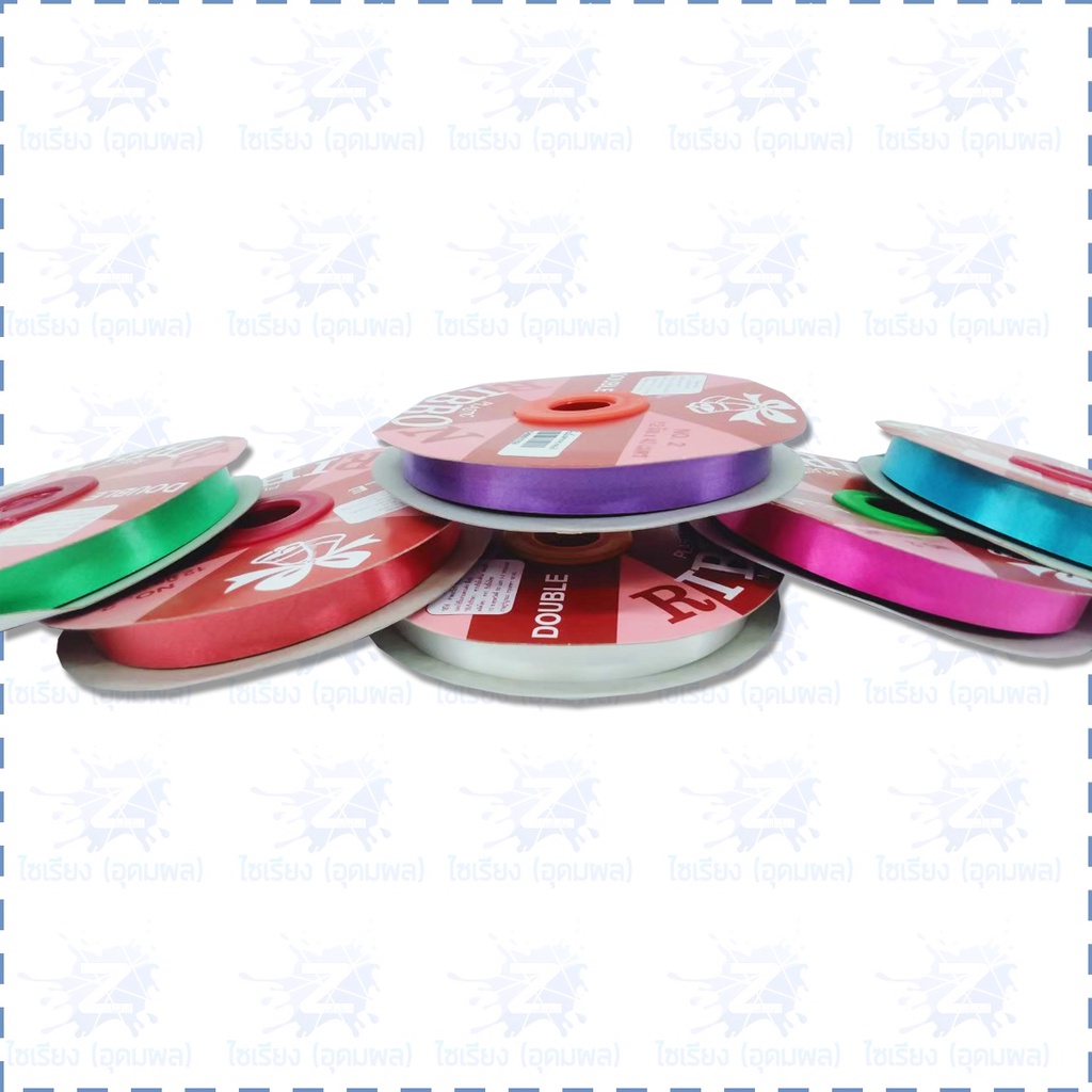 ริบบิ้น NO.2 กว้าง12 มม.ยาว40 เมตร ตราระฆัง PLASTIC RIBBON 1 ม้วน