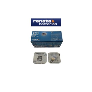 ถ่านนาฬิกา ถ่านกระดุม Renata 321 (SR616SW) Watch Batteries Silver Oxide 1.55V (Swiss Made) ถ่านสวิส แพคกิ้งเม็ดเดี่ยว ถ่