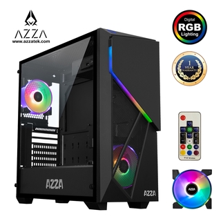 AZZA  Mid Tower Tempered Glass ARGB Gaming Case Inferno 310DH  with RF Remote