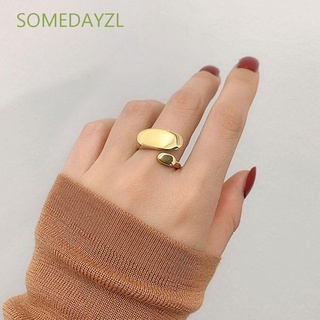 Somedayzl แหวนนิ้วหัวแม่มือรูปทรงเรขาคณิตเครื่องประดับแฟชั่นสําหรับสตรี