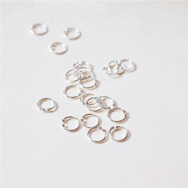 cchershop : earcuff ต่างหูห่วง รุ่นแบบหนีบ เงินแท้ 1 ชิ้น ไม่ต้องเจาะหูก็ใส่ได้ ต่างหูหนีบ ต่างหูแบบหนีบ 8mm